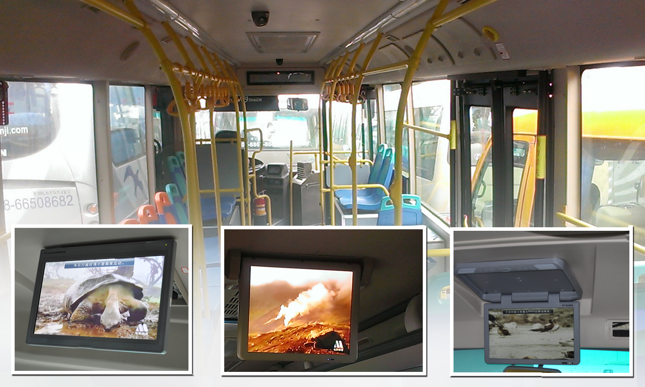 威泰科大巴显示器已装上金龙公交车
